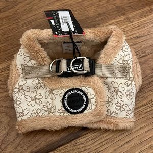 Hepatica Vest Style Dog Harness by Puppia - Beige (S)